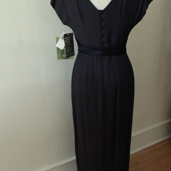 NWT 1980's CDC Filene's Navy Blue Evening Dress - Picture 5 of 7